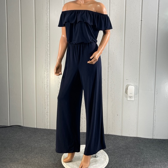 *Hybrid & Company Women's Off the Shoulder Jumpsuit Sz XL - Picture 10 of 16
